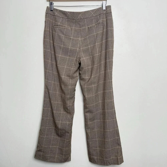TABOTS Womens 10P Houndstooth Wide  Leg Brown Career Wool Trouser - Picture 14 of 14